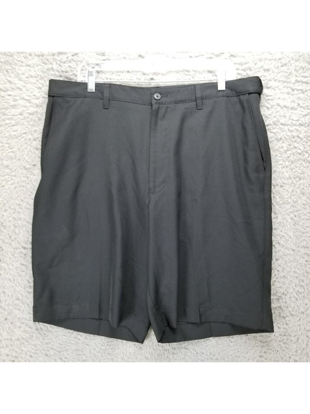 PGA Tour Shorts Mens 36 Black Solid Flat Front Golf *Read*